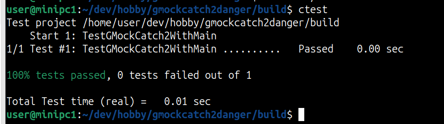 (1) First Test Results of CTest